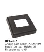 16.3.71 Aluminum Angled Base Collar – Satin Black