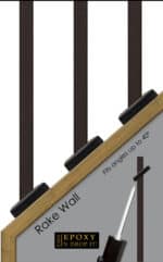 HF16.3.71 Angled Base Collar for 1/2" Sq. Iron Balusters - Satin Black - Image 2