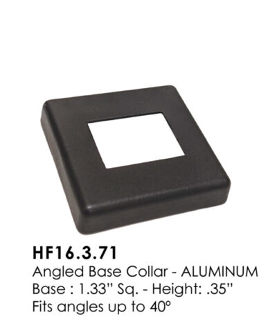16.3.71 Aluminum Angled Base Collar – Satin Black