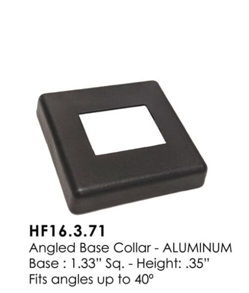 16.3.71 16.3.71 Aluminum Angled Base Collar – Satin Black