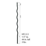 2.2.3 Plain Wavy Bar Iron Baluster Versatile - Image 2