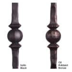 2.9.28 Single Sphere Tuscan Square Hammered Iron Baluster - Image 3
