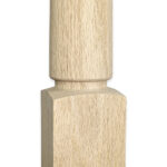 3515 - 3.5" x 60" Wooden Newel Post - Pin Top - Röhe - Image 2