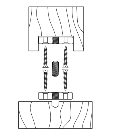 S-3007 Flush Newel Post Anchoring System
