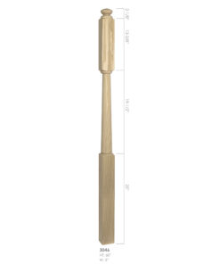 3046 - 3" x 60" Wooden Newel Post - Post to Post - Röhe