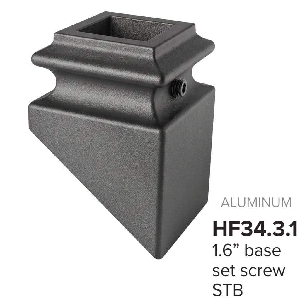 34.3.1 MEGA Small Angled Base Shoe for 3/4" Sq. Iron Balusters