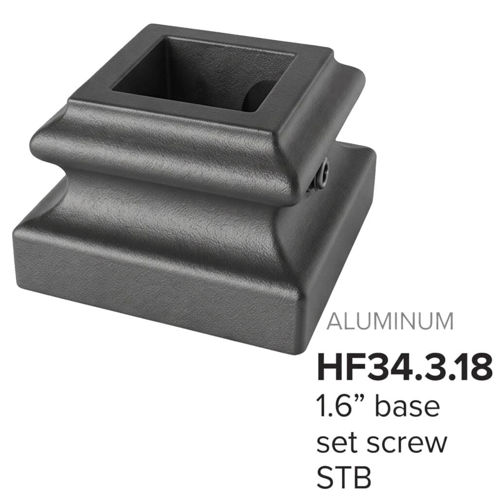 34.3.18 MEGA Small Level Base Shoe for 3/4" Sq. Iron Balusters