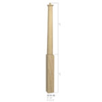 3510-48 - 3.5" x 48" Wooden Newel Post - Pin Top - Röhe