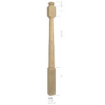 3540 - 3.5" x 48" Wooden Newel Post - Post to Post - Röhe