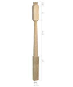 3545 - 3.5" x 60" Wooden Newel Post - Post to Post - Röhe