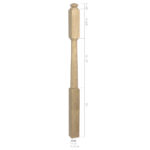 3546 - 3.5" x 60" Wooden Newel Post - Post to Post - Röhe