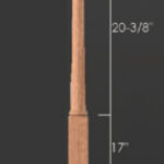 4040-IS Mushroom Top Newel Post – Red Oak