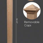 RO-4075-NT - 56" x 3-1/2" - Plain Newel Post