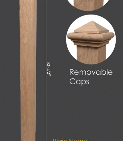 RO-4075-NT - 56" x 3-1/2" - Plain Newel Post