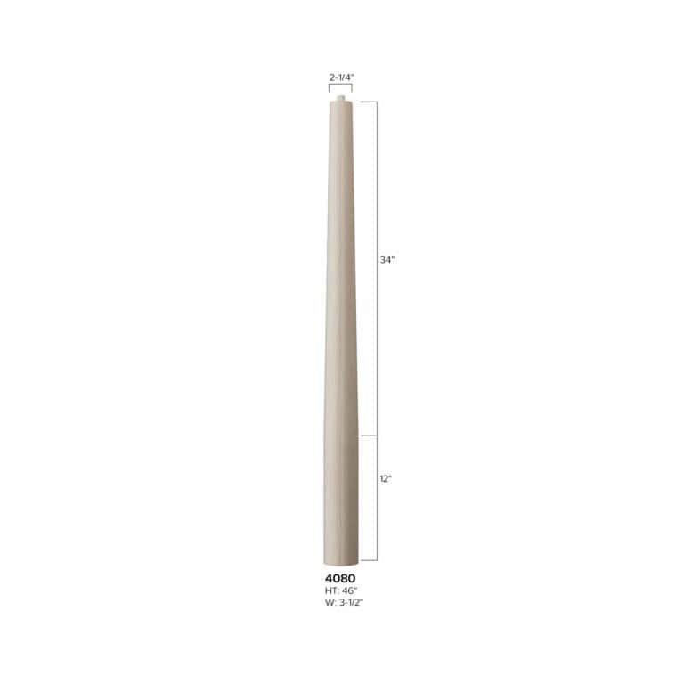 4080 3-1/2 in x 46 in round to round newel Skandi