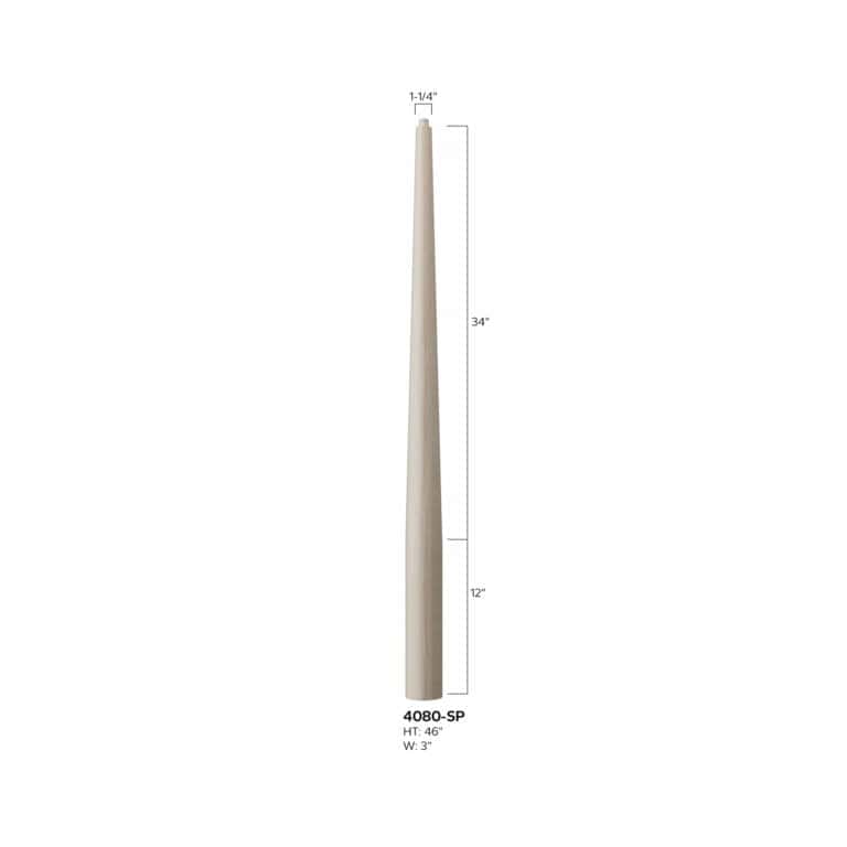 4080-SP 3 in x 46 in round to round stabilizer newel Skandi