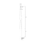 4081-SP 3" x 46" Square to Round Stabilizer Newel Skandi - Image 2