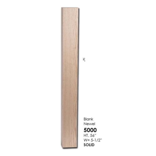 5000.jpg ForestKraft 5000 large blank newel post, 5-1/2 inches square x 56 inches