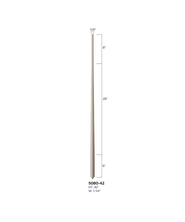 5080-42 - 1-1/4" x 42" Round to Round Baluster Skandi