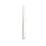 5081-42 1-1/4" x 42" Square to Round Baluster Skandi