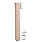 5400 - 5-1/2" Modern Box Newel - Large - Poplar