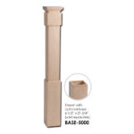 5400 - 5-1/2" Modern Box Newel - Large - Poplar - Image 2