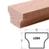6084 modern wood handrail with profile drawing