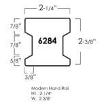6284 modern wood handrail