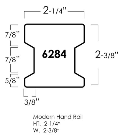 6284 modern wood handrail