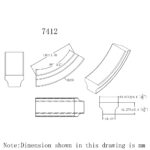 7412 Up Easing Wooden Handrail Fitting - 6084 Series - Image 2