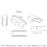 7413 Over Easing Wooden Handrail Fitting - 6084 Series - Image 2