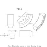 7414 - 90 Degree Up Easing Handrail Fitting - 6084 Series - Image 2