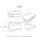 7419 Opening Cap Wooden Handrail Fitting - 6084 Series - Image 2
