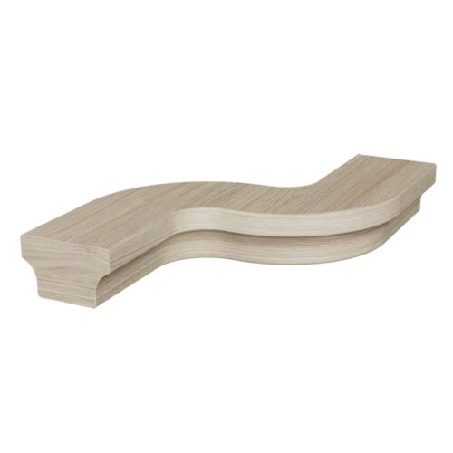 7422-L left s-turn wooden handrail fitting, 6084 series