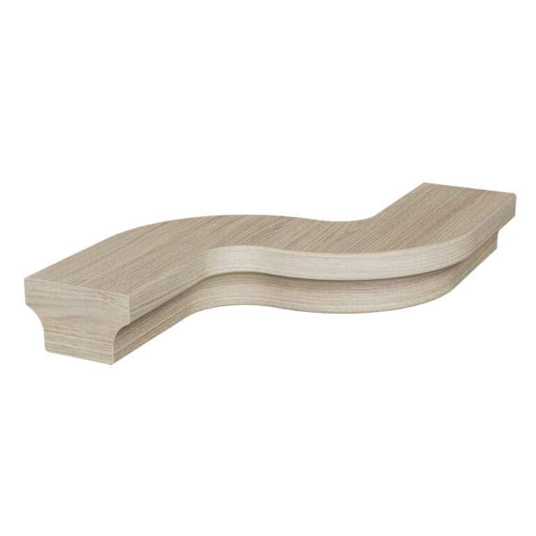 7422-L left s-turn wooden handrail fitting, 6084 series