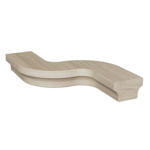 7422-R right s-turn wooden handrail fitting, 6084 series