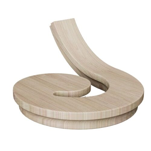 7430 left hand volute handrail fitting, 6084 series
