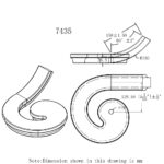 7435 Right Hand Volute Handrail Fitting - 6084 Series - Image 2