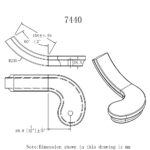 7440 Left Hand Turnout Handrail Fitting - 6084 Series - Image 2