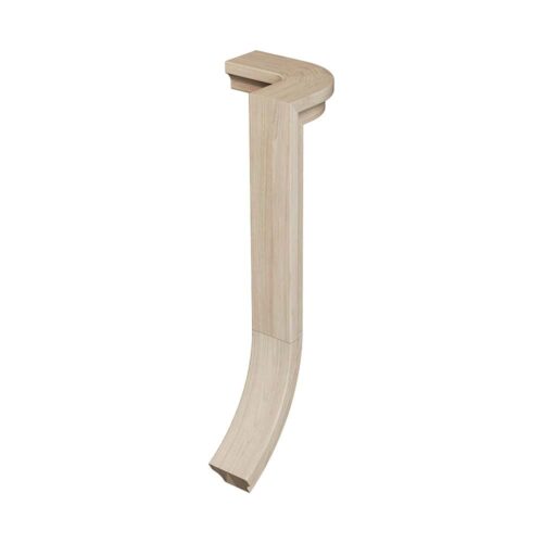 7471-1 7471 - 2 Rise Left Hand Gooseneck Wood Handrail Fitting