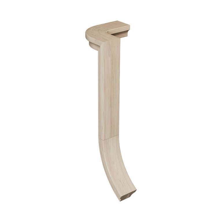 2-rise gooseneck wood handrail fitting, 6084 series