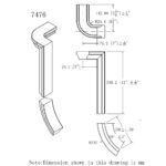 7476 - 2 Rise Right Gooseneck Handrail Fitting - 6084 Series - Image 2