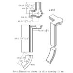 7481 - 2 Rise Left Gooseneck with Cap Handrail Fitting - 6084 Series - Image 2