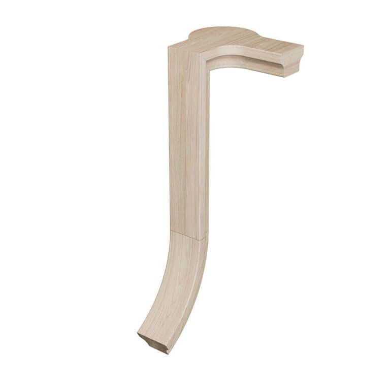 7486 2-rise right gooseneck with cap handrail fitting, 6084 series