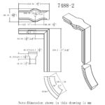 7488-2 2 Rise Straight Gooseneck with Cap Handrail Fitting - 6084 Series - Image 2