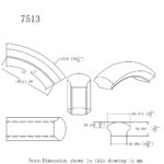 7513 Over Easing Wood Handrail Fitting - Image 2