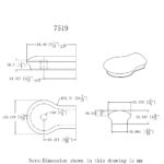 7519 Opening Cap Wood Handrail Fitting - Image 2