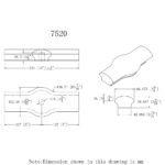 7520 Tandem Cap Wood Handrail Fitting - Image 2