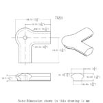 7521 Level Quarter Turn with Cap Handrail Fitting - 6500 Series - Image 2