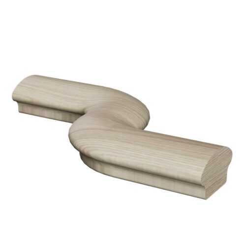 7522-L left S-turn wood handrail fitting, 6500 series